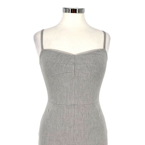 Banana Republic Gray Sleeveless Fitted Sheath Dress Grayy Size 4 - Picture 2 of 13
